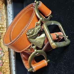 Lilo Leather Horse Belt